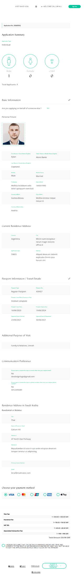 Erklärung des Antragstellers