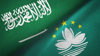Flags of Saudi Arabia and Macau
