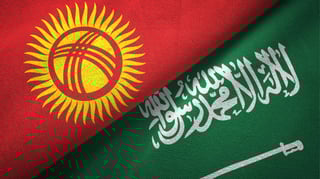 Saudi and kyrgyzstan flags together