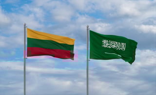 Saudi Arabia and Lithuanian Flag Together