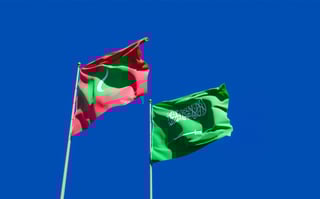 Saudi Arabia and Maldives Flag Together