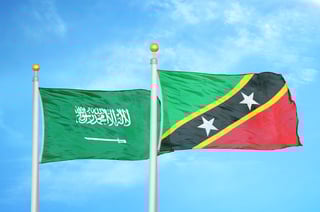 Saudi Arabia And Saint Kitts Flags
