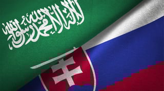 Saudi Arabia And Slovakia Flag Together