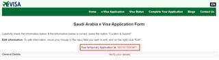 Visa Application Number Visa Application Number