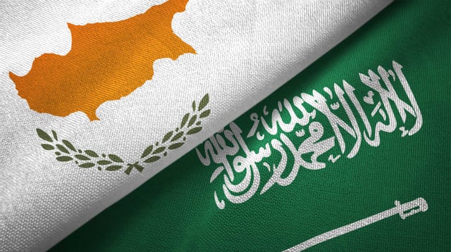 Saudi Arabia And Cyprus Flag Together 