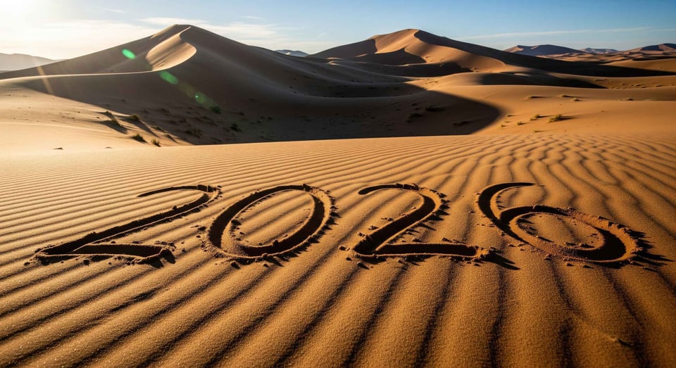 Number 2026 Is Inscribed In The Sand