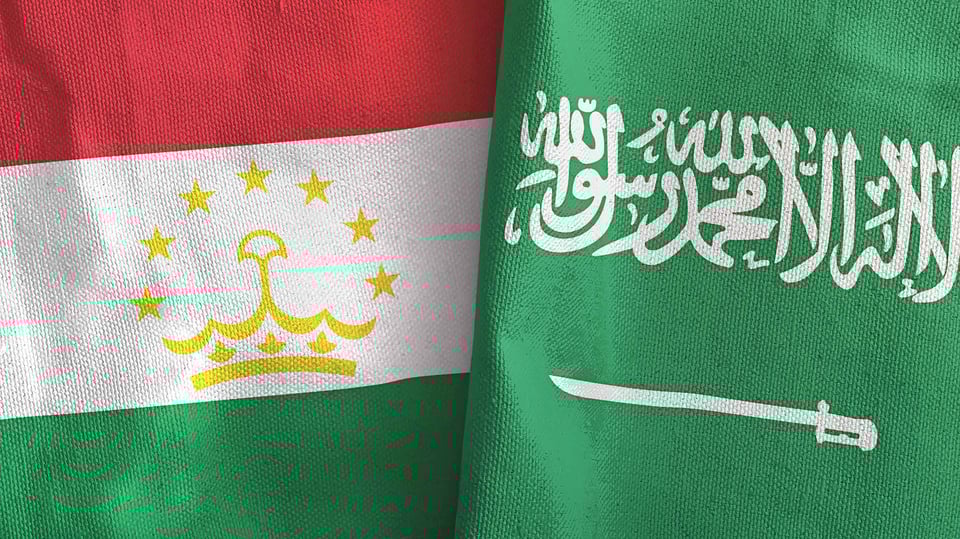 Tajikistan And Saudi Arabia Flags