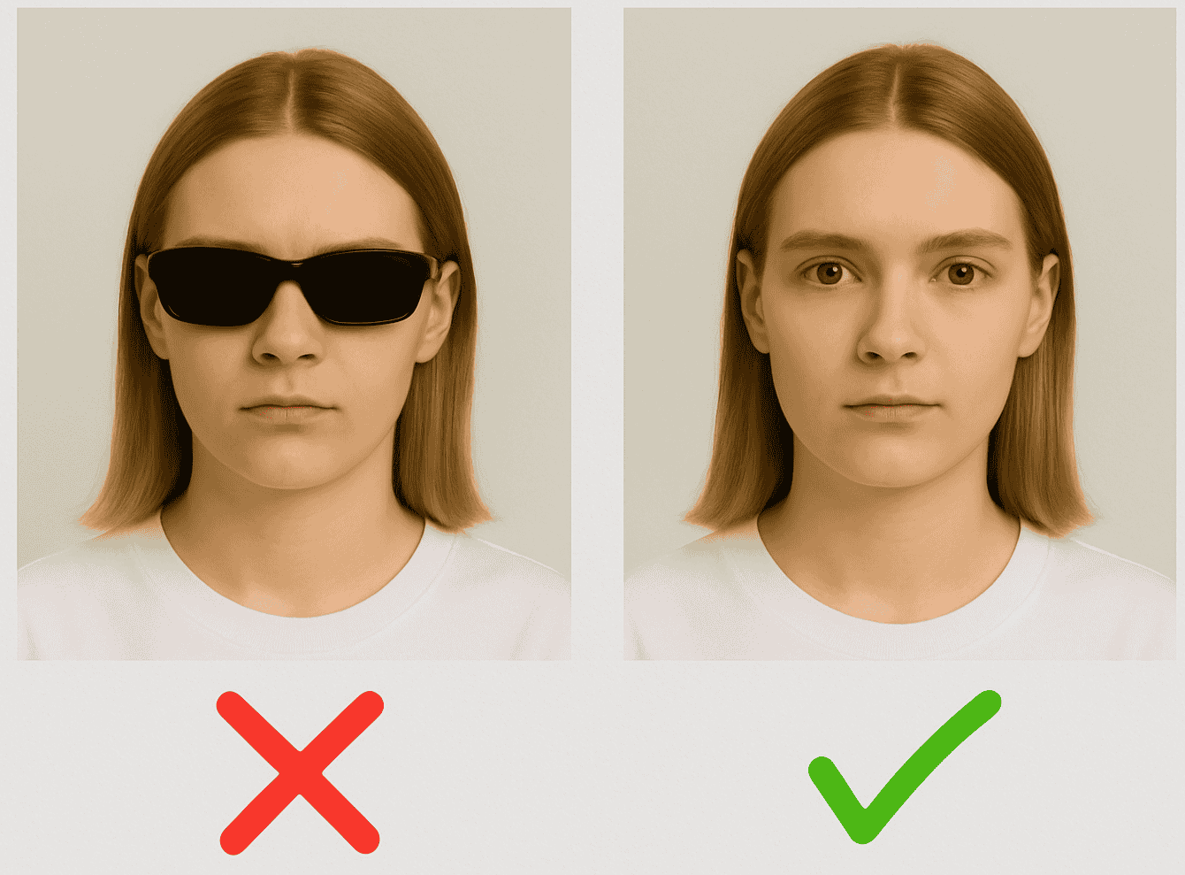Incorrect With Sunglasses Correct Without Incorrect With Sunglasses Correct Without